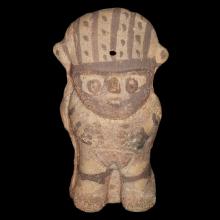 Statue anthropomorphe en terre cuite